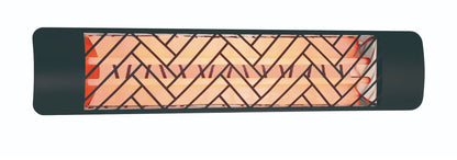 Eurofase EF40 240v 4000w 39-Inch Electric Heater - Black Chevron Plate