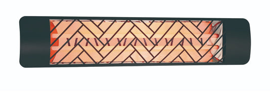 Eurofase EF40 240v 4000w 39-Inch Electric Heater - Black Chevron Plate