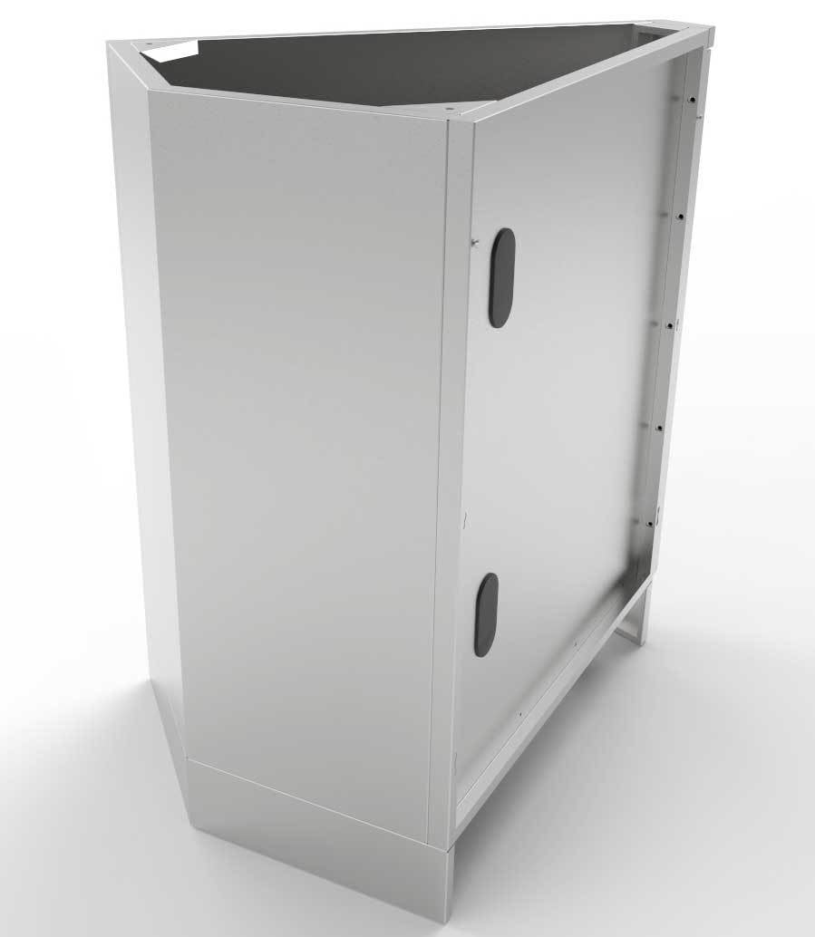 Sunstone 3-Inch Outdoor Kitchen 45 Degree Corner Island Cabinet