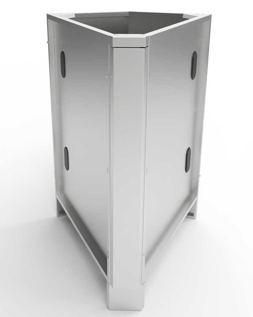 Sunstone 3-Inch Outdoor Kitchen 45 Degree Corner Island Cabinet