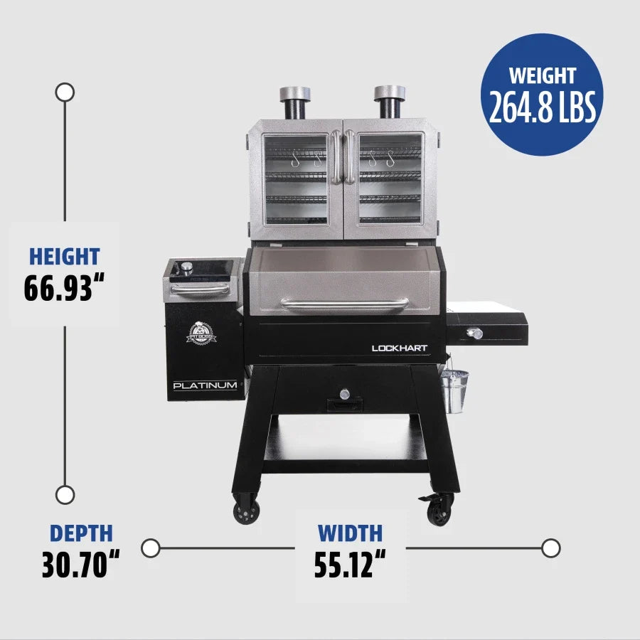 Pit Boss Lockhart Platinum Pellet / Smoker Combo Grill - PBPEL218010500
