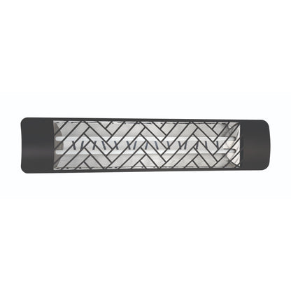 Eurofase EF40 240v 4000w 39-Inch Electric Heater - Black Chevron Plate