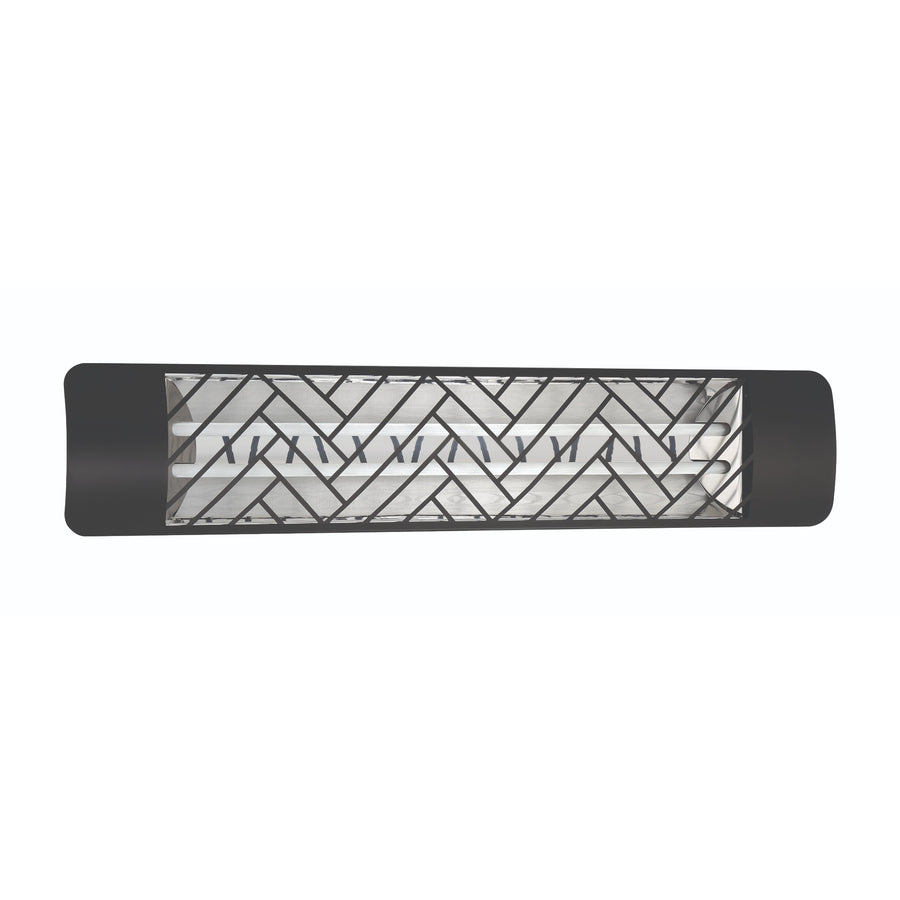 Eurofase EF40 240v 4000w 39-Inch Electric Heater - Black Chevron Plate