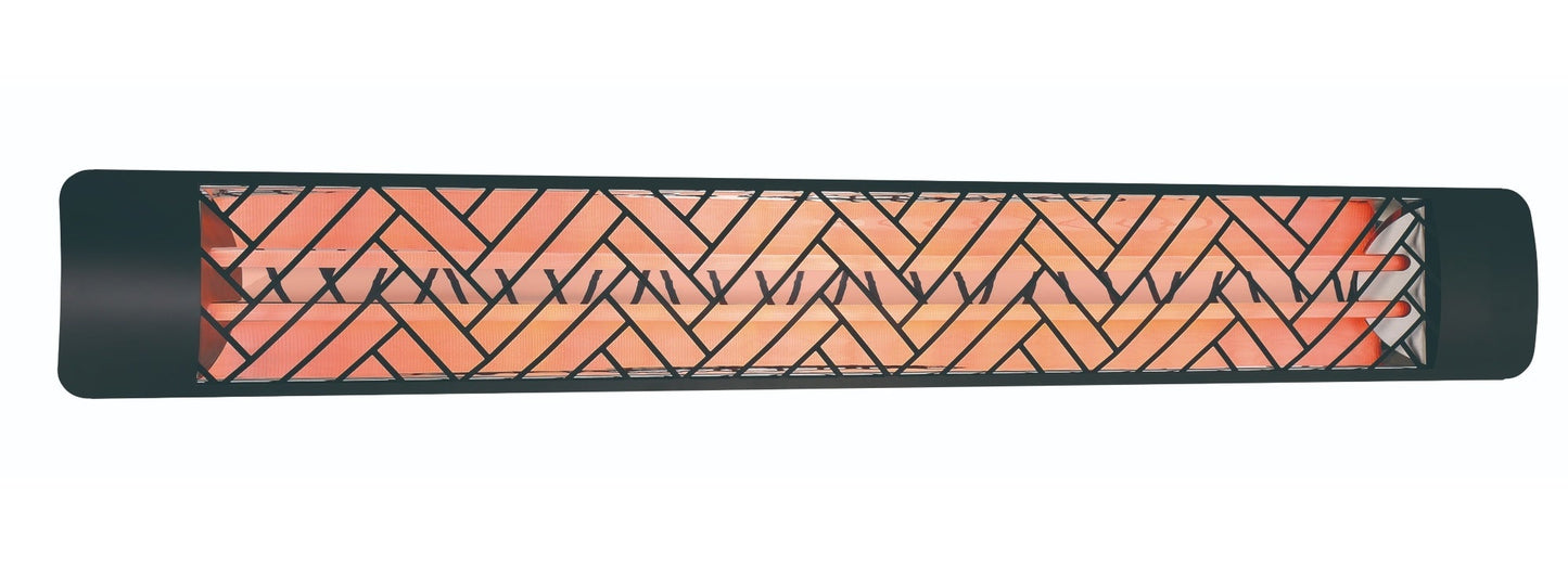 Eurofase EF60 240v 6000w 61-Inch Electric Heater - Black Chevron Plate