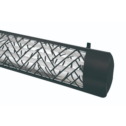 Eurofase EF60 240v 6000w 61-Inch Electric Heater - Black Chevron Plate