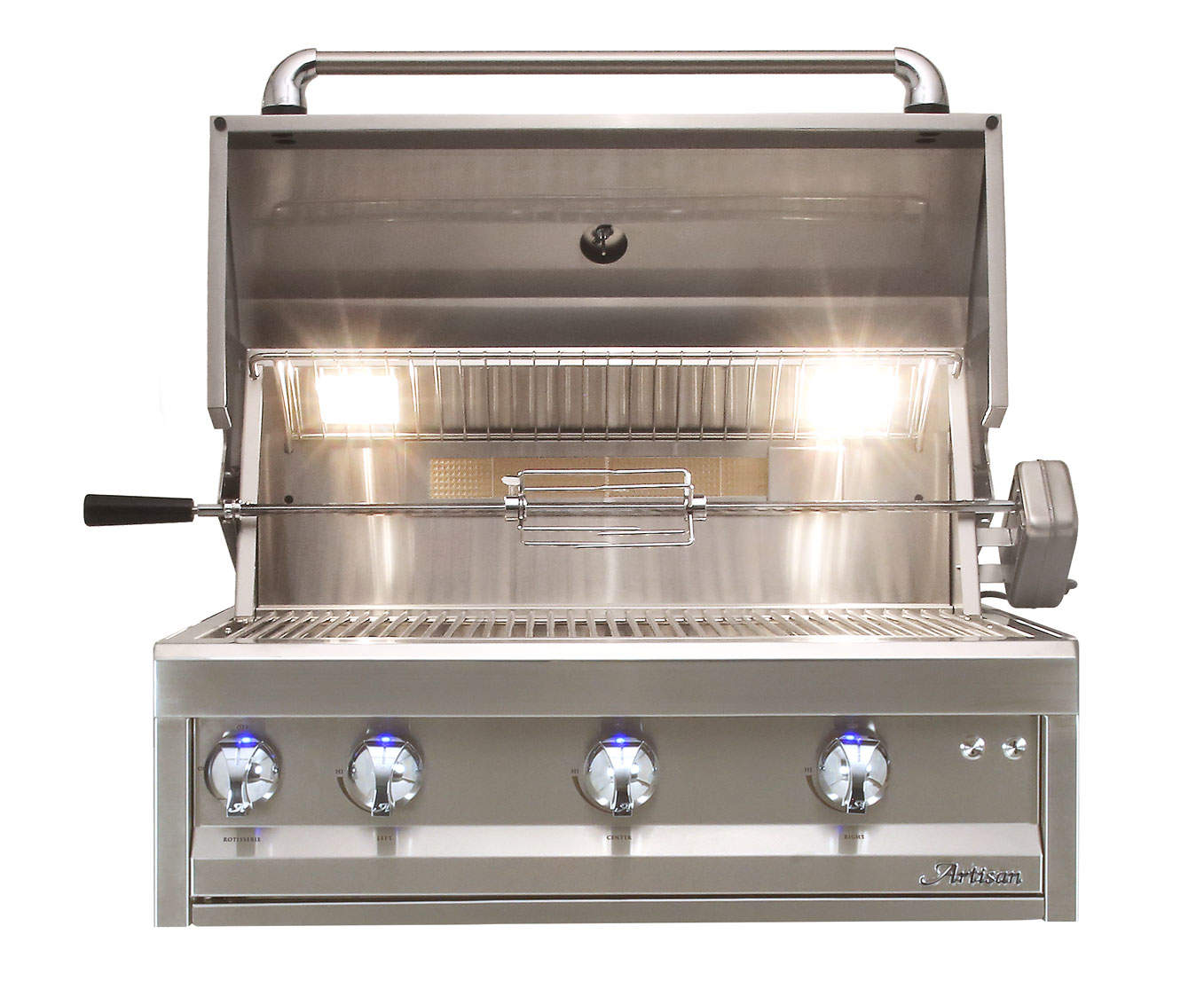 Artisan 32 Inch Professional Series Propane Grill with Lights and Rotisserie
