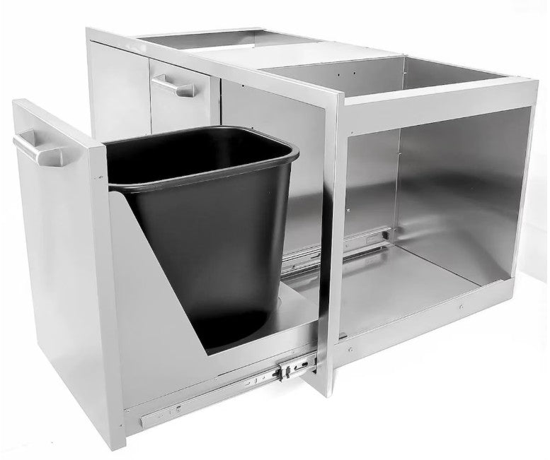 BBQ Island 260 H-Series - 42-Inch Door, Double Drawer & Roll-Out Trash Bin Combo
