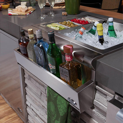 Optional bottle shelf shown