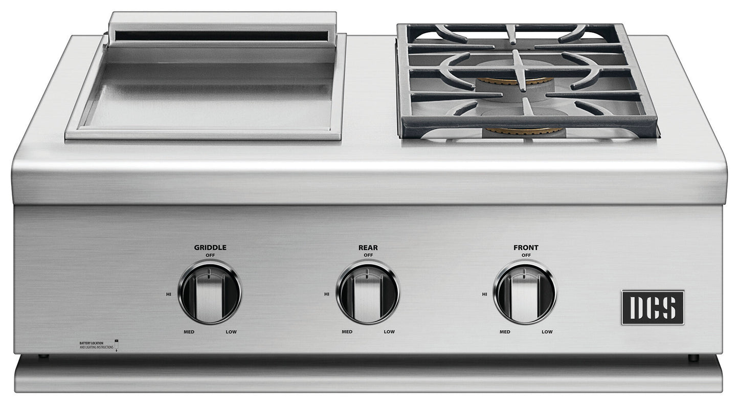 DCS 30 Inch Series 7 Double Side Burner/ Griddle Propane