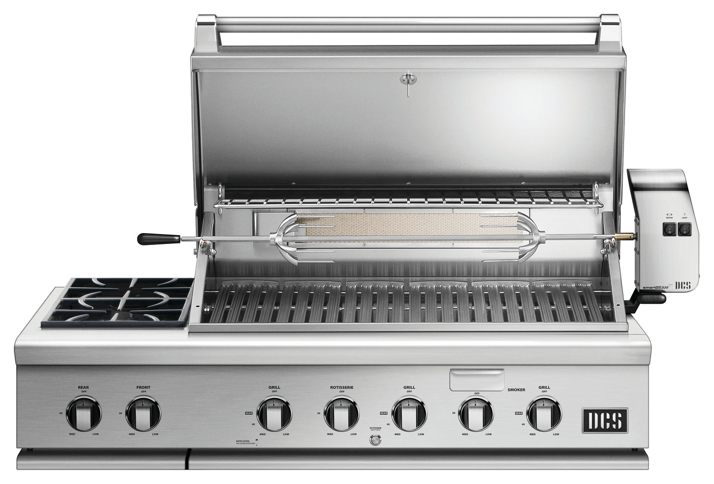DCS 48 Inch Series 7 Natural Gas Grill with Dual Side Burner and Rotisserie