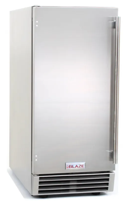 Blaze 15 Inch Outdoor Ice Maker with Gravity Drain