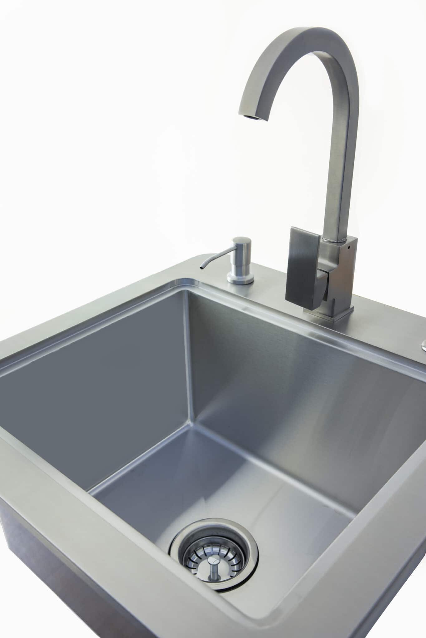 Coyote 21 Inch Sink With Faucet, Drain, Soap Dispenser