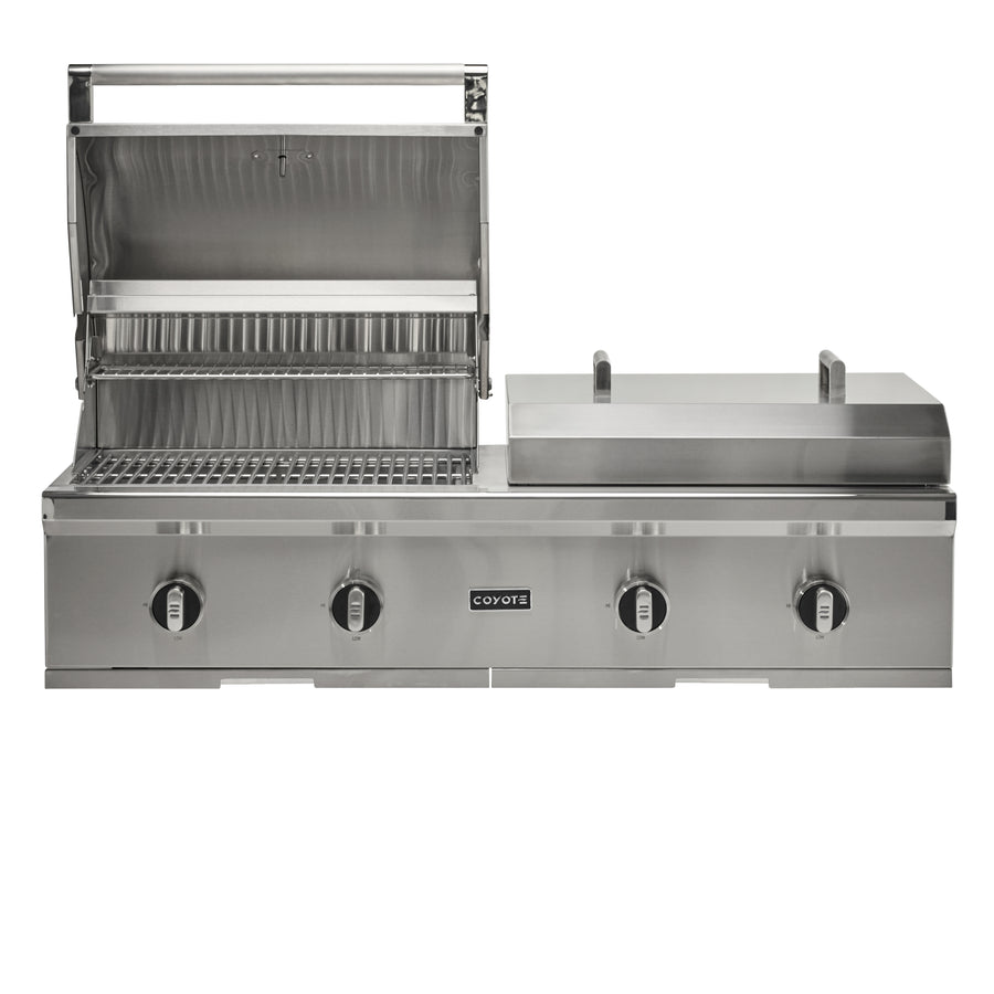 Coyote 50 Inch Hybrid Griddle and Natural Gas Grill