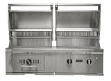 Coyote 50 Inch Hybrid Charcoal and Propane Gas Grill