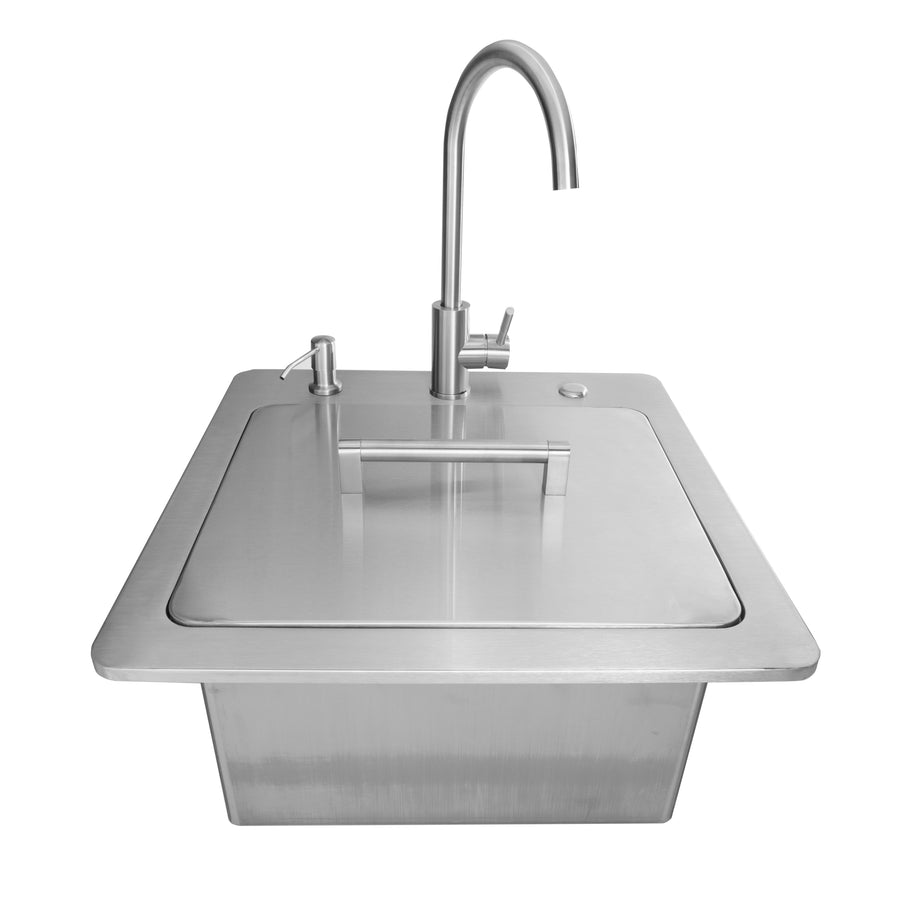 Coyote 21 Inch Sink With Faucet, Drain, Soap Dispenser