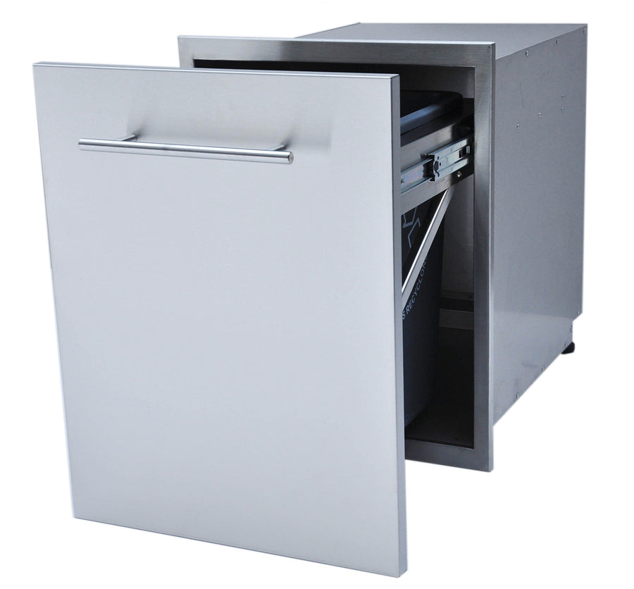 Sunstone Designer 18"W Multi-Configurable Trash Drawer w/Self-Leveling Legs