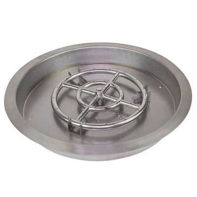Athena Stainless Steel 19 Inch Drop In Round Pan with 12 Inch Burner