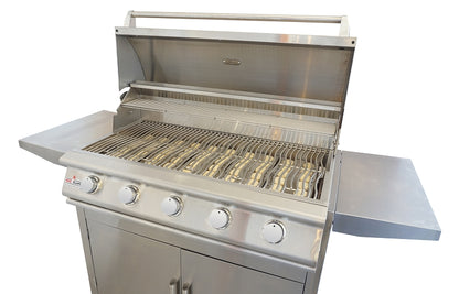 BBQ Island 40 Inch 5 Burner Natural Gas Grill on Cart
