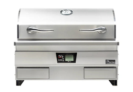 Stainless steel built in pellet grill with digital display