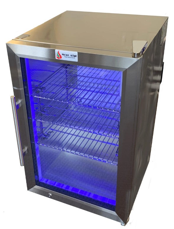 Mont Alpi 6 Burner Deluxe Island with Fridge Cabinet and XL Storage - Natural Gas