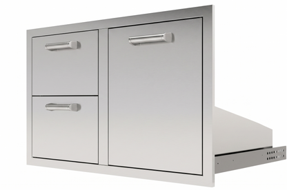 BBQ Island 260 H-Series - 32 Inch 2 Drawer and Trash/Propane Rollout on Right Combo