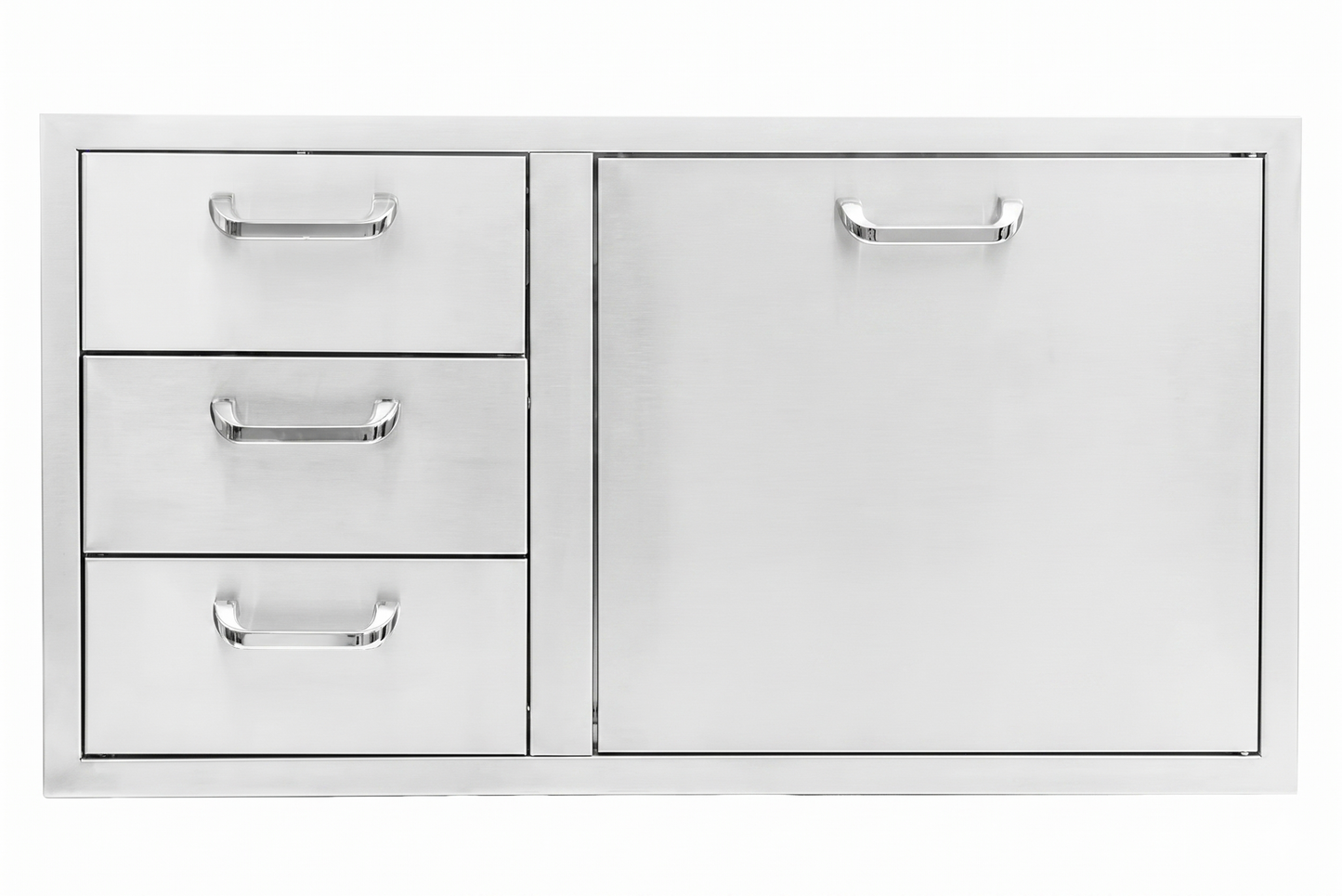 BBQ Island 260 Series - 39 Inch 3 Drawer and Trash/Propane Rollout on Right Combo