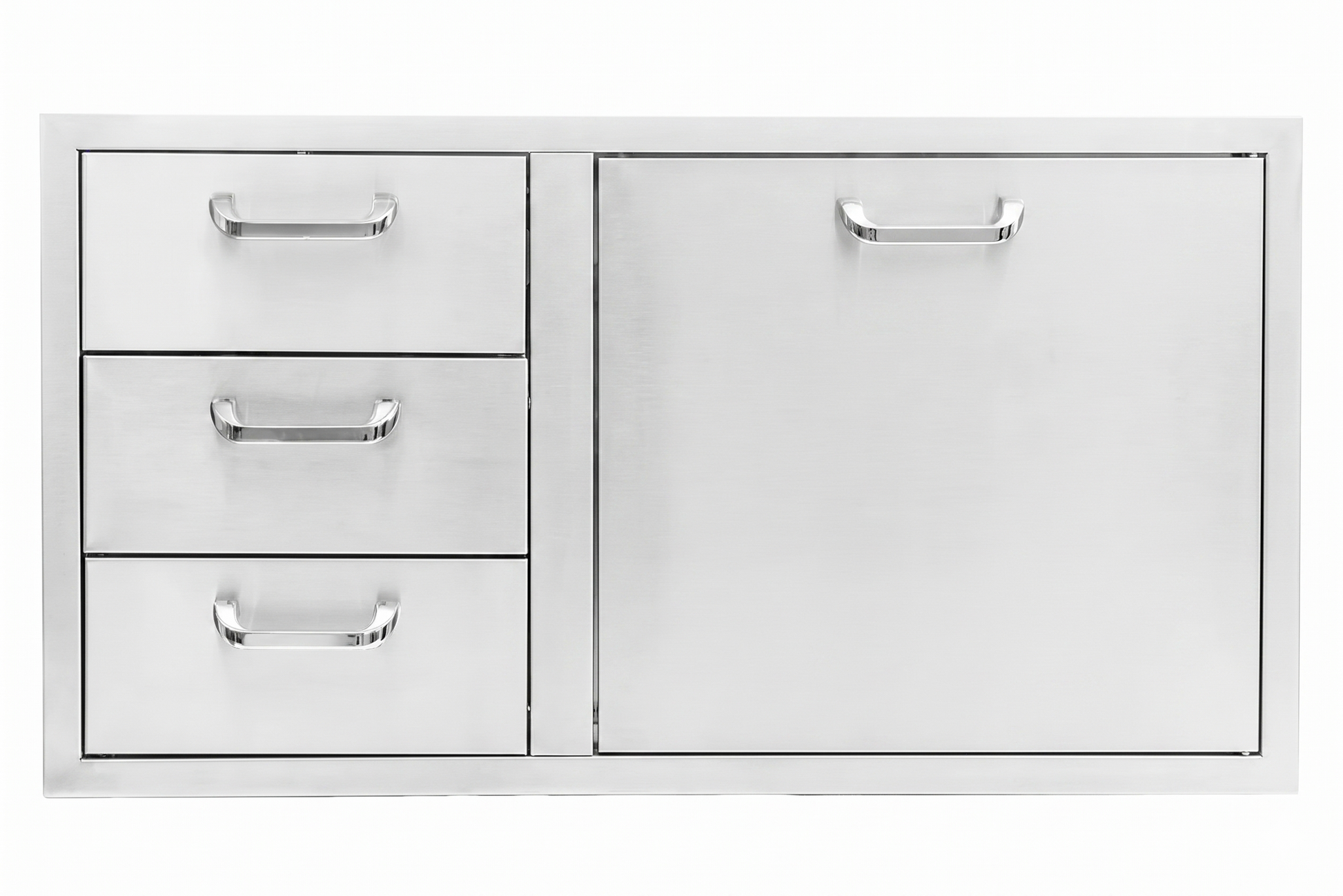BBQ Island 260 Series - 39 Inch 3 Drawer and Trash/Propane Rollout on Right Combo