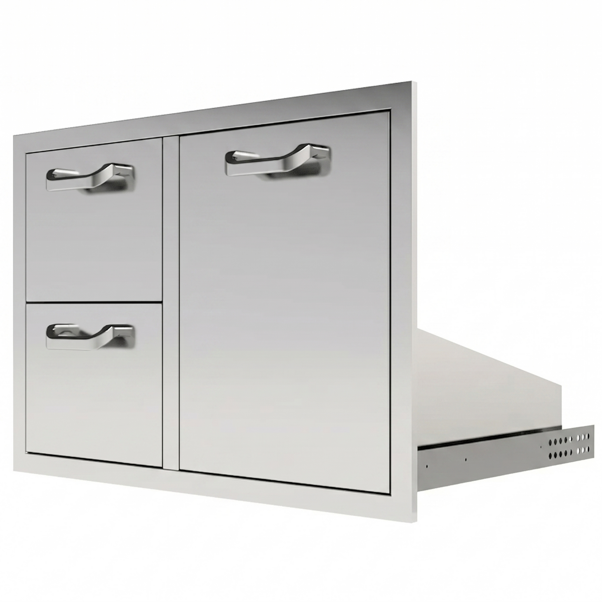 BBQ Island 260 Series - 32 Inch 2 Drawer and Trash/Propane Rollout on Right Combo