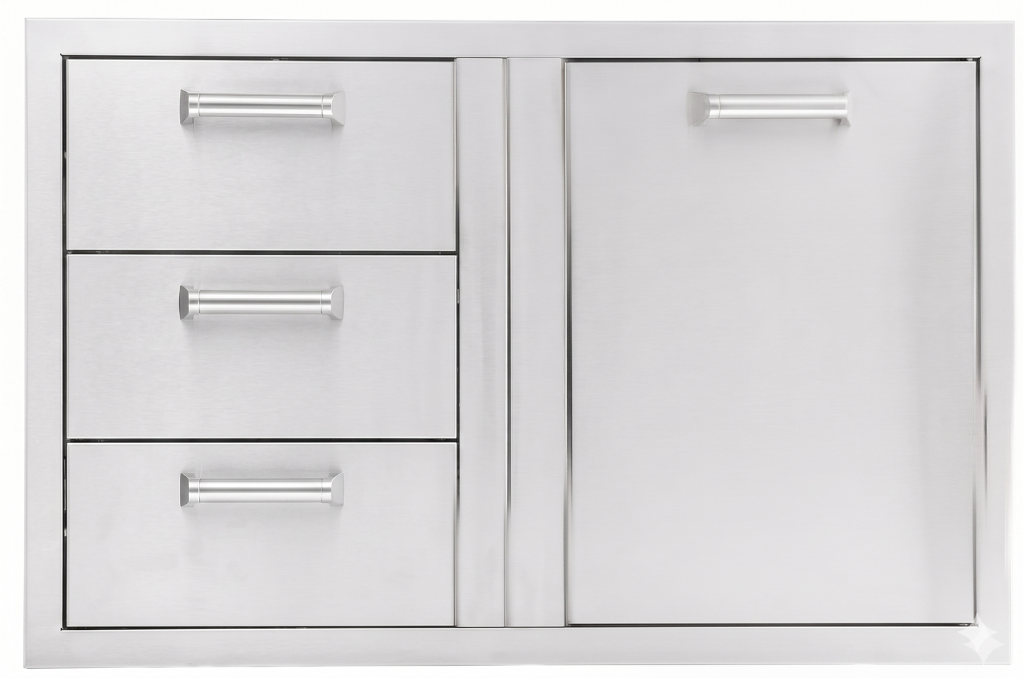 BBQ Island 260 Series - 39 Inch 3 Drawer and Trash/Propane Rollout on Right Combo