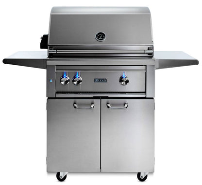 Lynx 30 Inch Professional Propane Gas Grill w/Trident Burner and Rotisserie on Cart