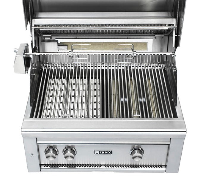 Lynx 30 Inch Professional Propane Gas Grill w/ Trident Burner and Rotisserie