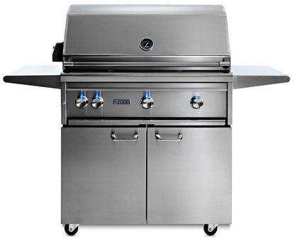 Lynx 36 Inch Professional All Trident Propane Gas Grill w/Rotisserie on Cart