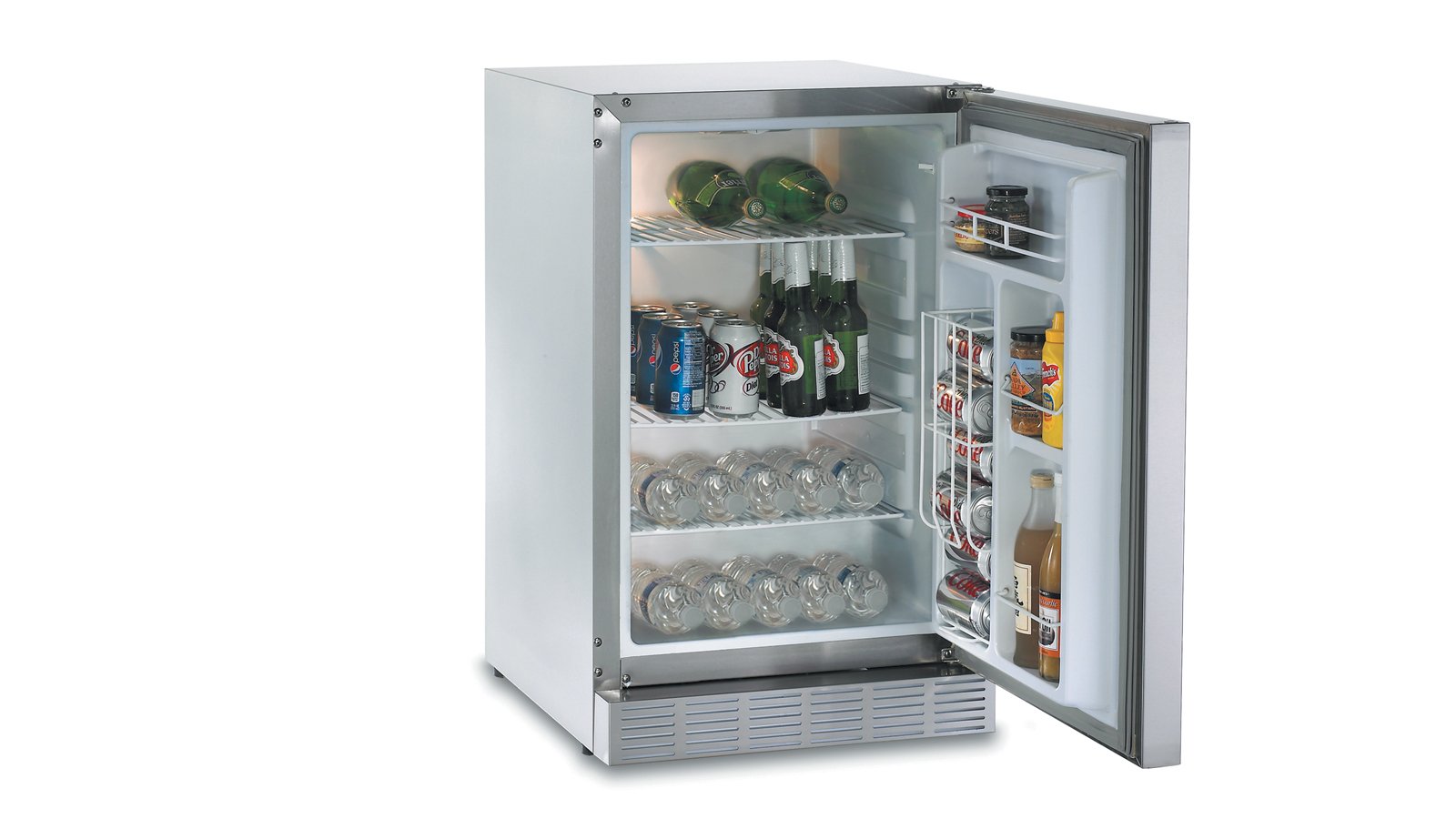 Bull BBQ 20-Inch 4.5 Cu. Ft. Capacity Stainless Steel Compact Refrigerator  With Recessed Handle - 11001