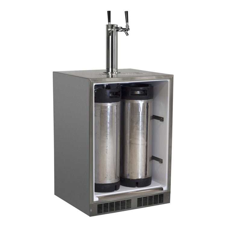 Marvel 24 Inch Outdoor Twin Tap Built In Beer Dispenser
