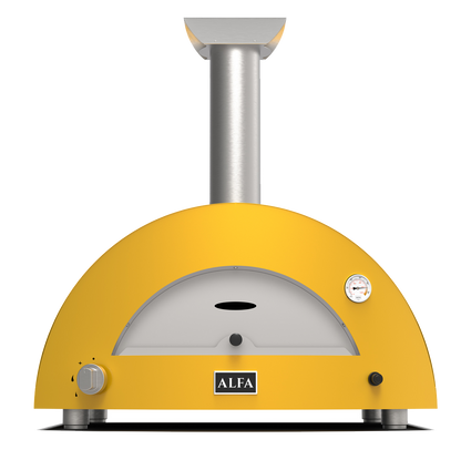 Alfa Moderno '2 Pizze' Gas or Wood Pizza Oven - Fire Yellow