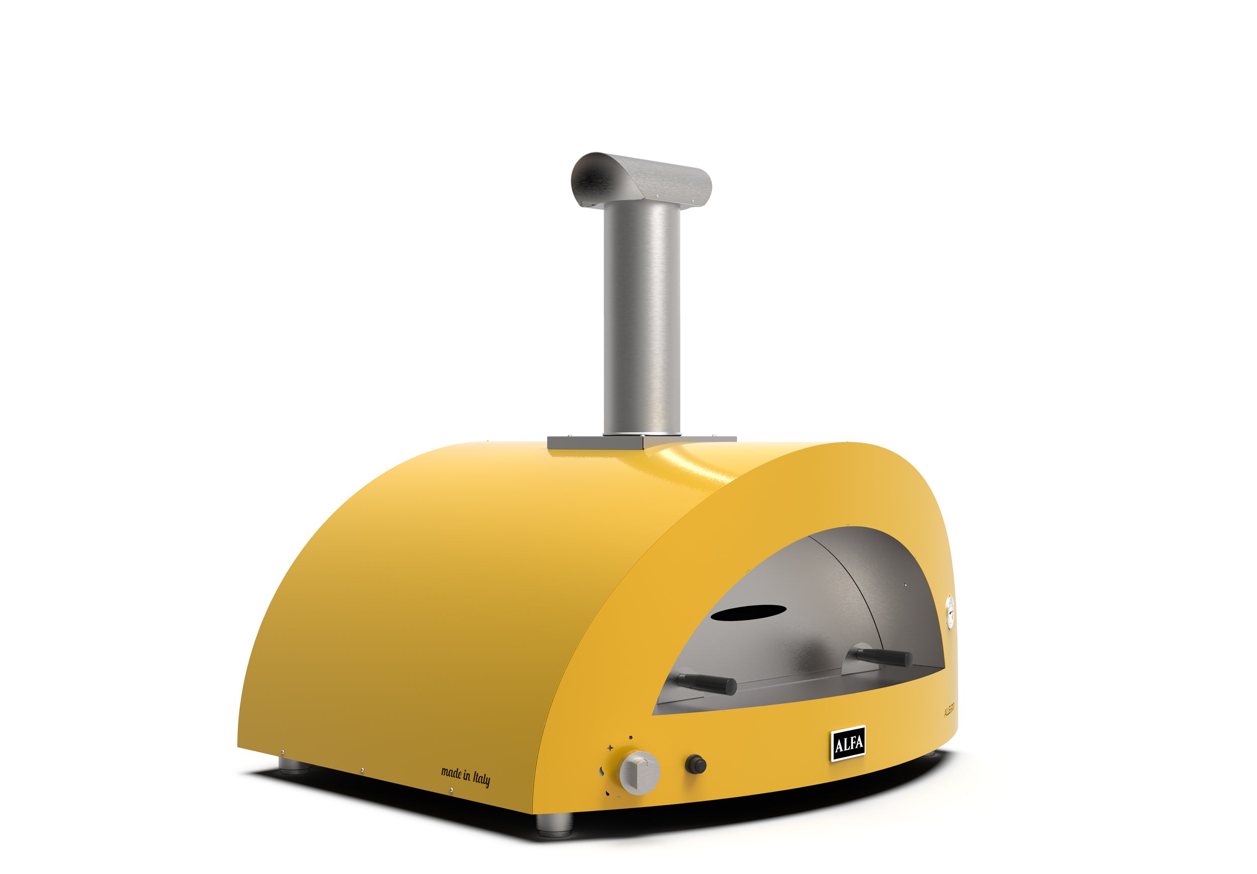 Alfa Moderno '5 Pizze' Gas or Wood Pizza Oven - Fire Yellow