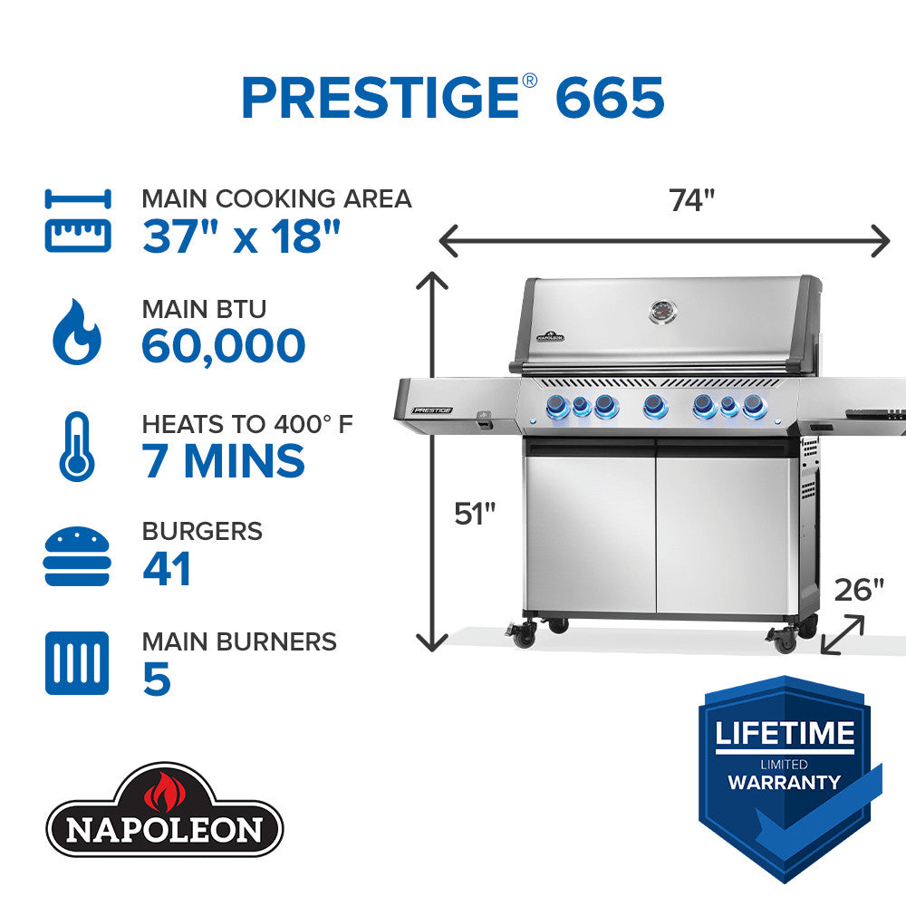 Napoleon Prestige 665 RSIB Grill - Propane
