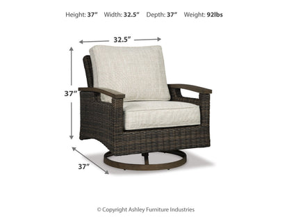 Ashley Furniture Paradise Trail Outdoor Swivel Lounge Chair (Set of 2) - P750-821