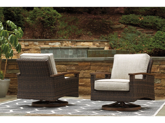 Ashley Furniture Paradise Trail Outdoor Swivel Lounge Chair (Set of 2) - P750-821