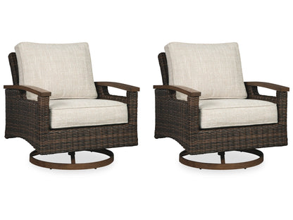Ashley Furniture Paradise Trail Outdoor Swivel Lounge Chair (Set of 2) - P750-821
