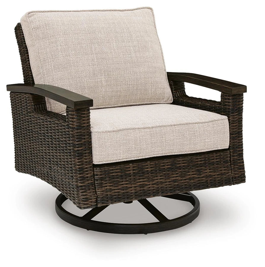 Ashley Furniture Drakes Beach Outdoor Swivel Lounge Chair (Set of 2) - P760-821