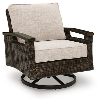 Ashley Furniture Drakes Beach Outdoor Swivel Lounge Chair (Set of 2) - P760-821