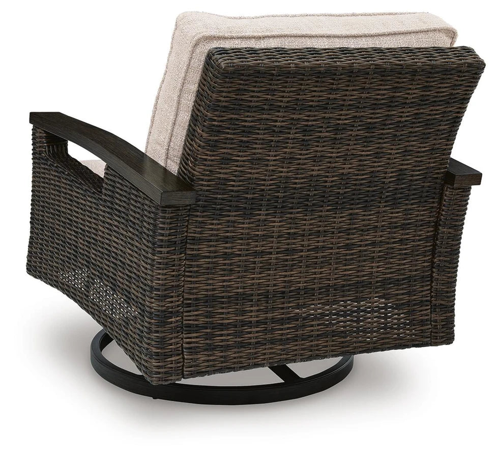 Ashley Furniture Drakes Beach Outdoor Swivel Lounge Chair (Set of 2) - P760-821