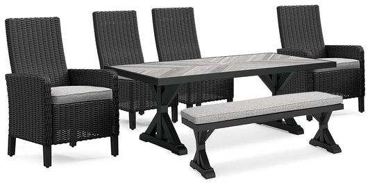 Ashley Furniture Beachcroft Outdoor Dining Table and 4 Chairs and Bench