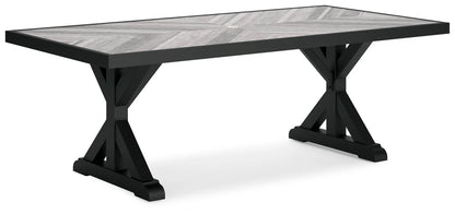 Ashley Furniture Beachcroft Outdoor Dining Table and 4 Chairs and Bench
