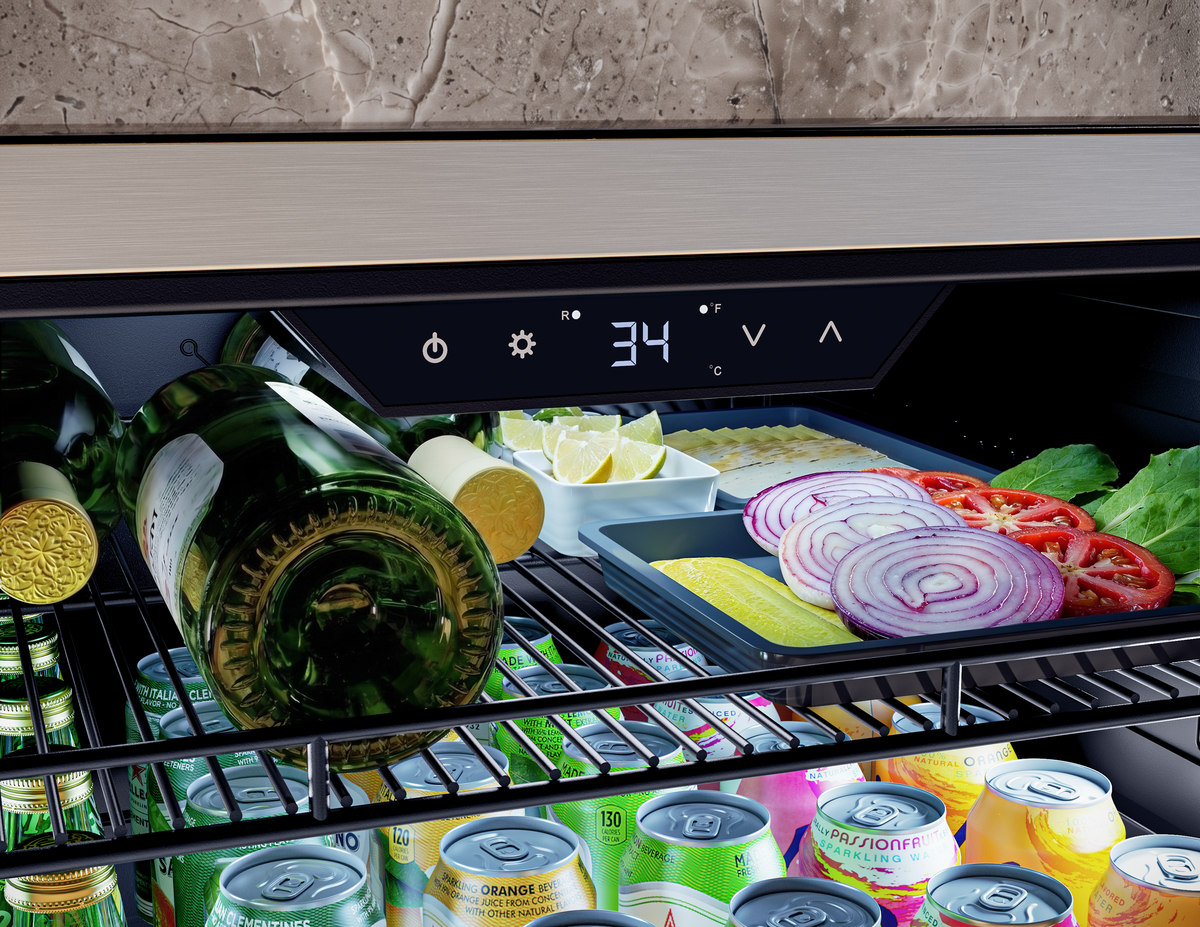 Zephyr Presrv 24 Inch Outdoor/Indoor Single Zone Beverage Cooler With Glass Door