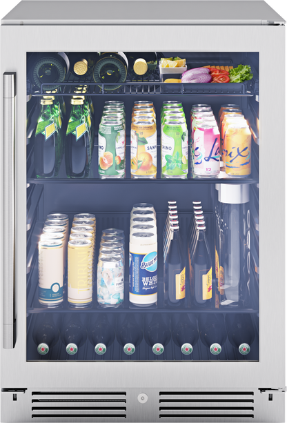 Zephyr Presrv 24 Inch Outdoor/Indoor Single Zone Beverage Cooler With Glass Door
