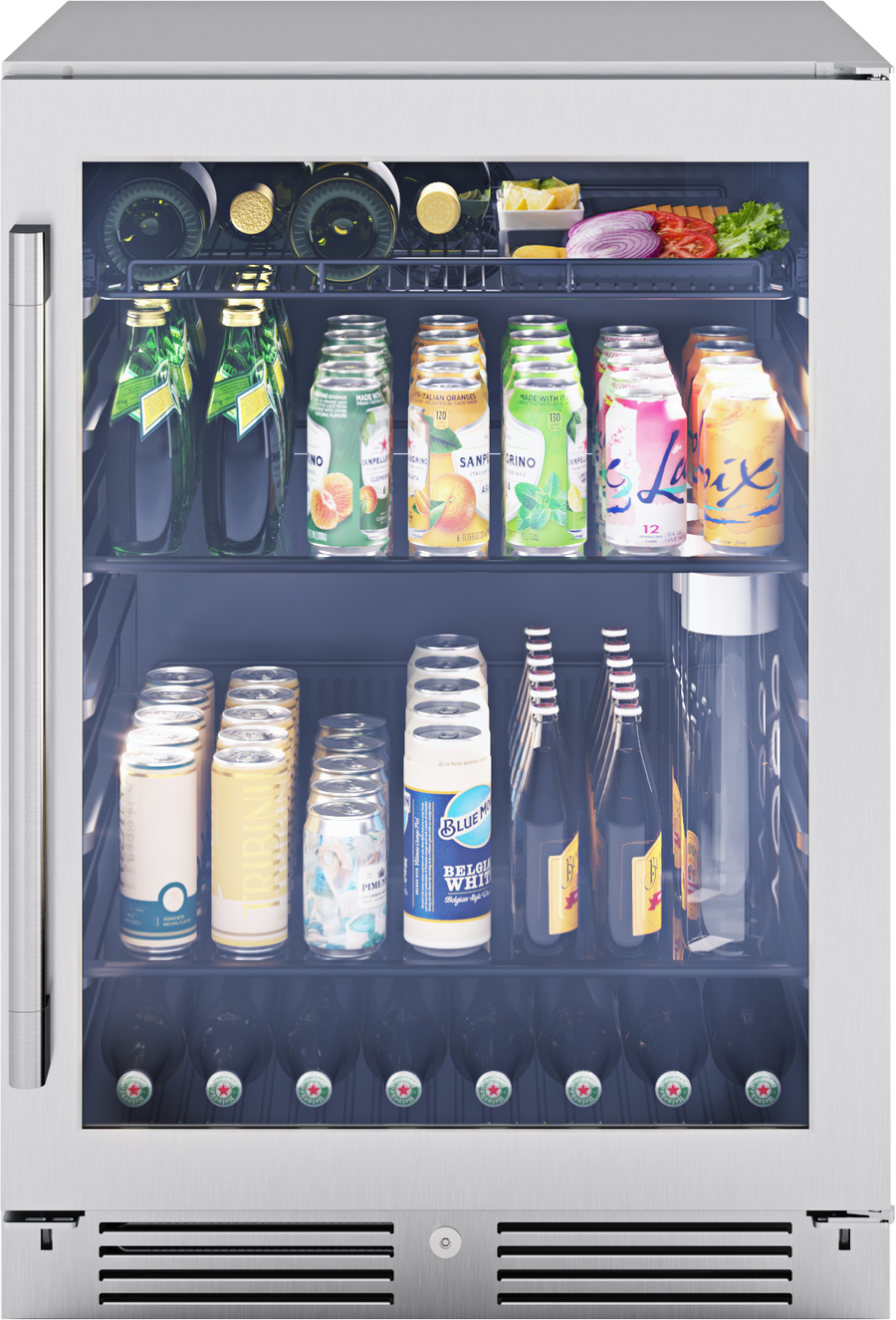 Zephyr Presrv 24 Inch Outdoor/Indoor Single Zone Beverage Cooler With Glass Door