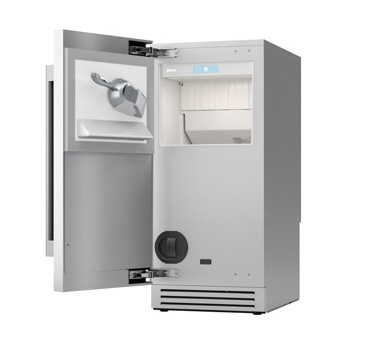 Zephyr Presrv 15 Inch Outdoor/Indoor Clear Ice Machine - Left Hinge