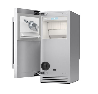 Zephyr Presrv 15 Inch Outdoor/Indoor Clear Ice Machine - Left Hinge